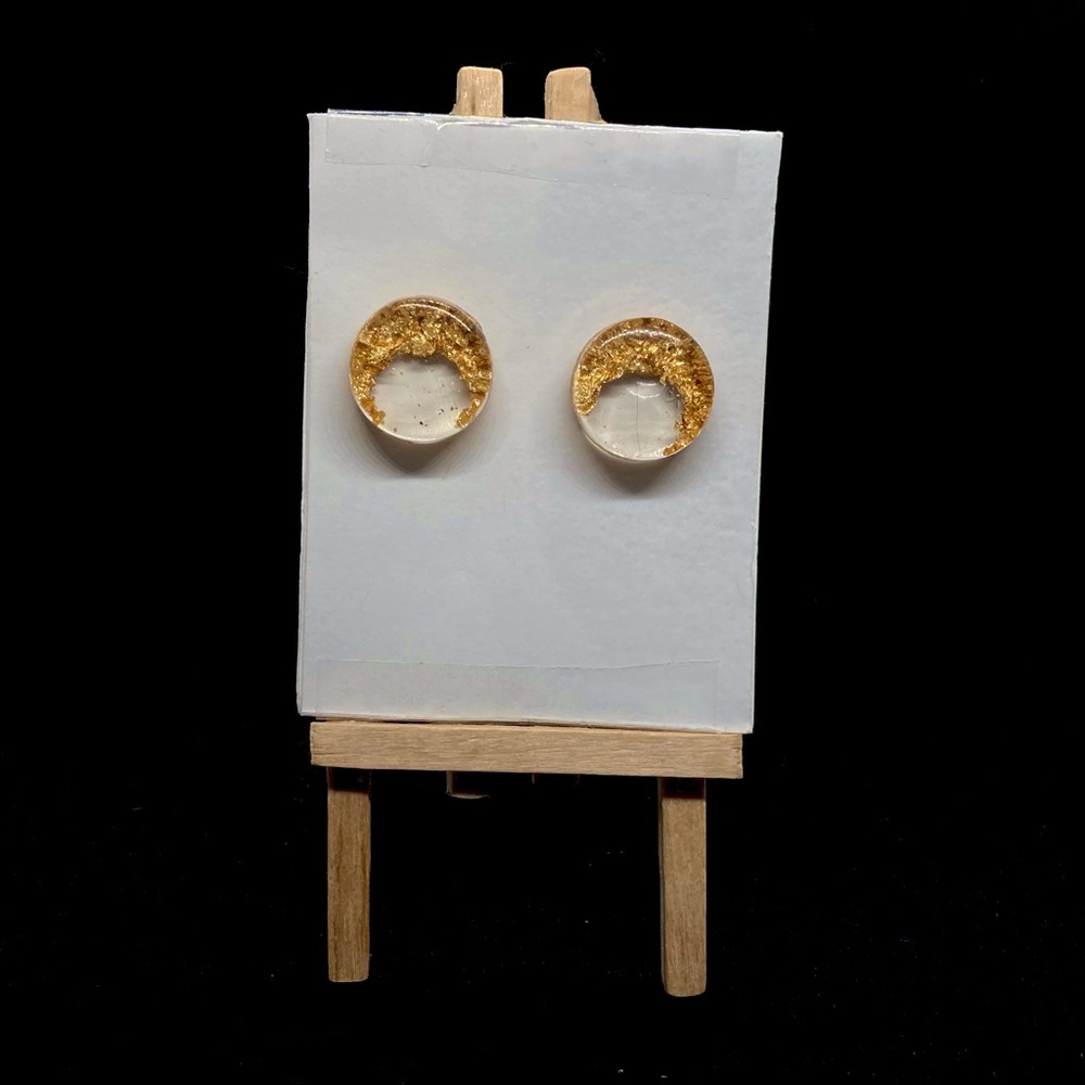 Handmade Gold Studs